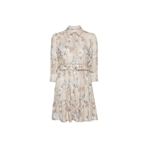 MC2 SAINT BARTHELEMY SS24 Длинное платье с длинными рукавами женское бежевый