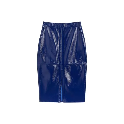 Ted Baker Синие Женские Кожаные Длинные Юбки