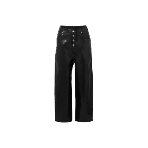 MM6 Maison Margiela Женские джинсы черного цвета