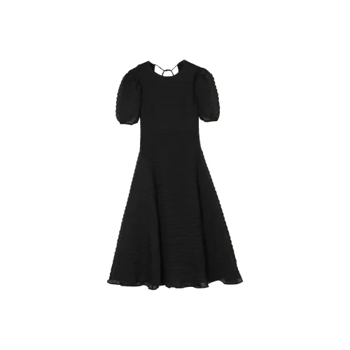 Fstudio Black Женские Короткие Платья с Рукавами