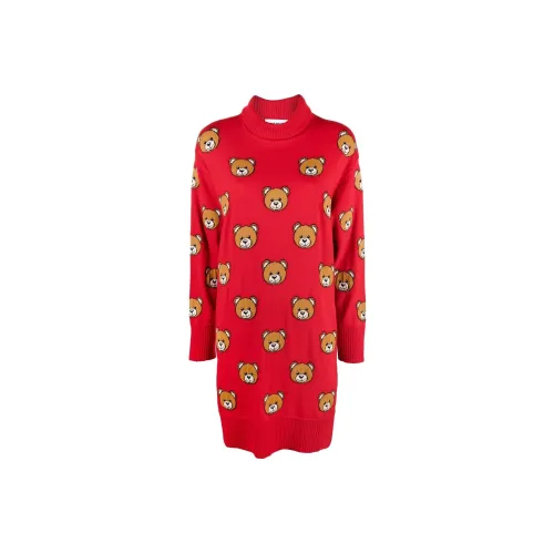 MOSCHINO Red Женские Длинные Платья с Рукавами