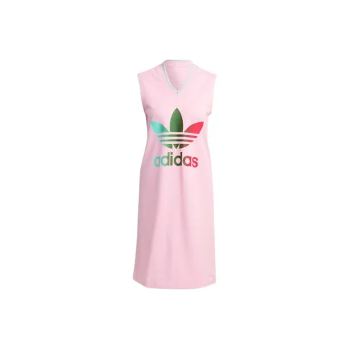 Adidas Originals SS23 adicolor 70s retro series Розовый Женские Платья без рукавов