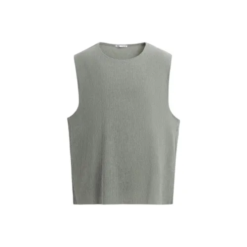 ZARA Мужские майки серого и зеленого цвета