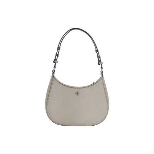 TORY BURCH Emerson Текстурированная сумка из коровьей кожи плечо сумка через плечо маленькая женская слоновая серый