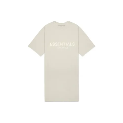 Fear Of God Essentials SS22 Женская рубашка-платье из пшеницы с коротким рукавом женское платье из пшеницы