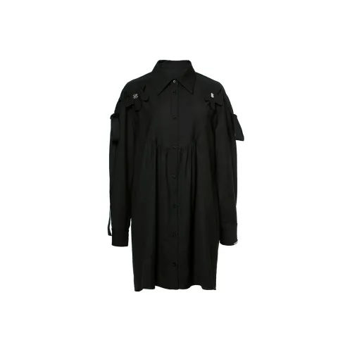 LOFT SHINE Черное Женское Длинное Платье с Рукавами