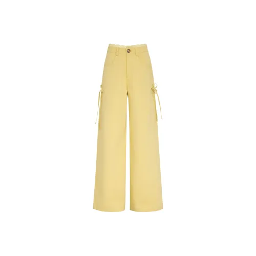 ZSFA Повседневные брюки Женские Оливково-желтые