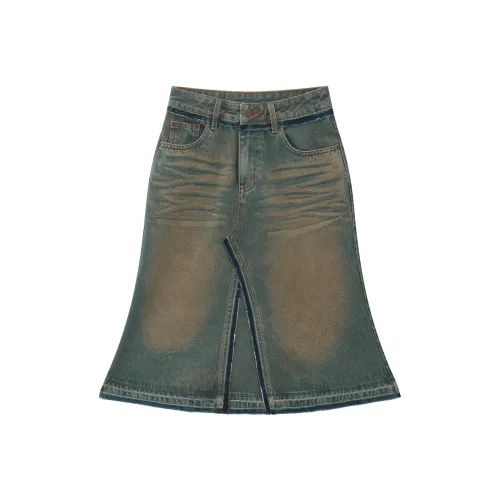 RUNTOTHEFUTURE Denim Long Skirt Women's