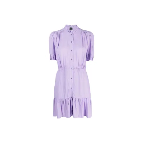 PINKO Фиолетовые Женские Короткие Платья с Рукавами