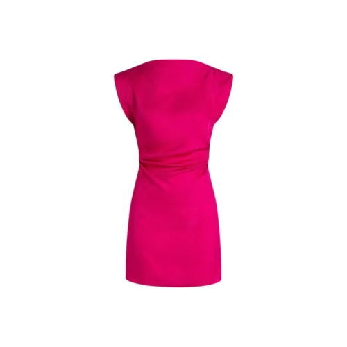 SCANLAN THEODORE Шелк Жаккард Мини Короткий Рукав Платье Женское Розовый Розовый