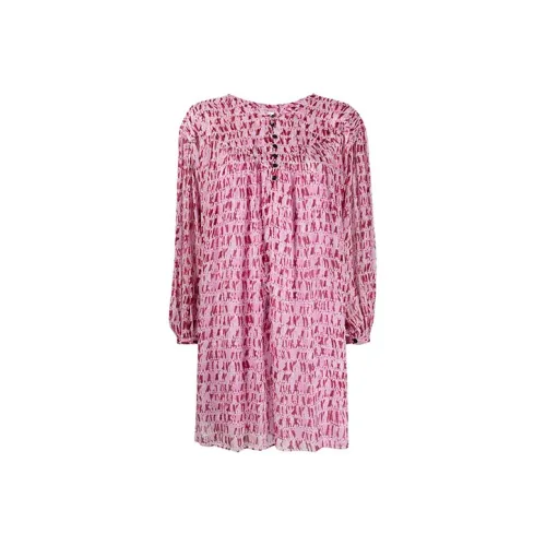 ISABEL MARANT Розовый Женские Длинные Платья с Рукавами