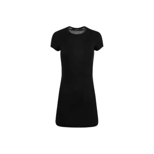 WARDROBE.NYC Black Женские Короткие Платья с Рукавами
