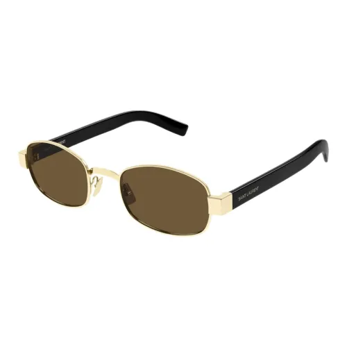 SAINT LAURENT Металл OVAL SUNGLASSES Женские Золото