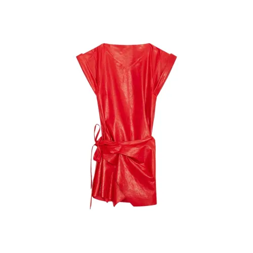 ISABEL MARANT Red Женские Короткие Платья с Рукавами
