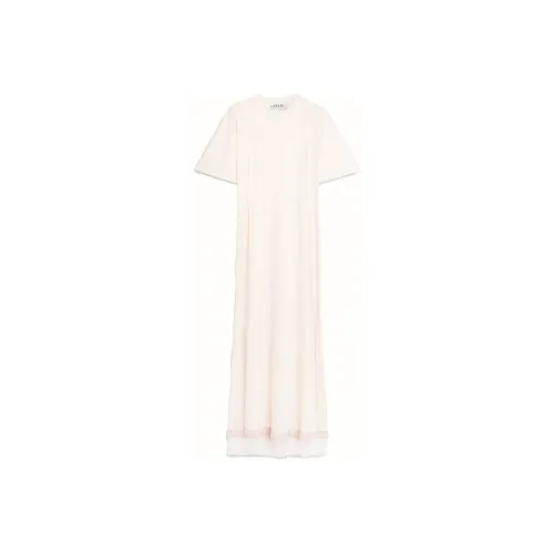 Lanvin Розовые Женские Платья с Коротким Рукавом