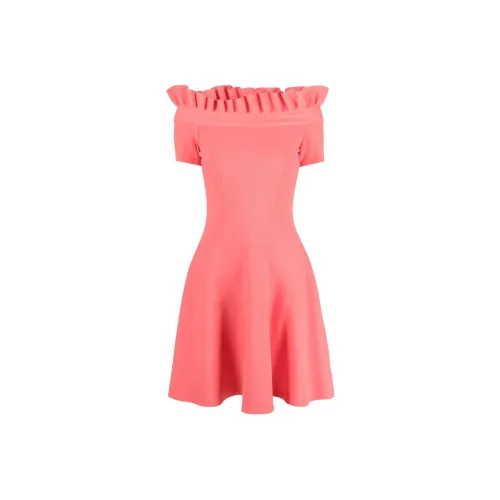 Alexander McQueen Розовые Женские Короткие Платья с Рукавами