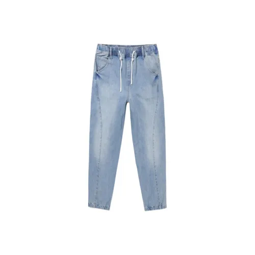 ABLE JEANS Женские Светло-желтый Грязь Синий