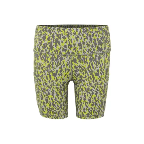 lululemon Fast and Free Леопардовый принт Камуфляж Ярко-желтый Смешанный цвет Женские Повседневные шорты