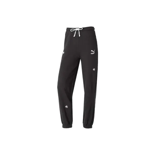 PUMA Черные Женские Вязаные Тренировочные Брюки