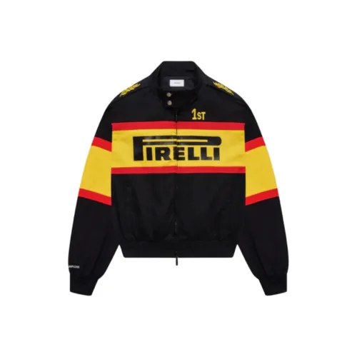 Rhude Pirelli, Collaboration Edition, черная унисекс куртка