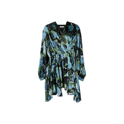 Balenciaga Длинное платье с длинными рукавами женское