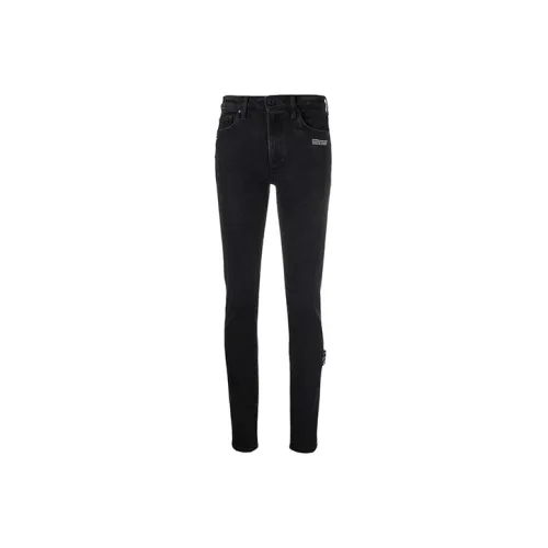 Off Белый FW21 Черный Женские Джинсы