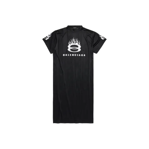 Balenciaga Короткий рукав Платье Женское Черное