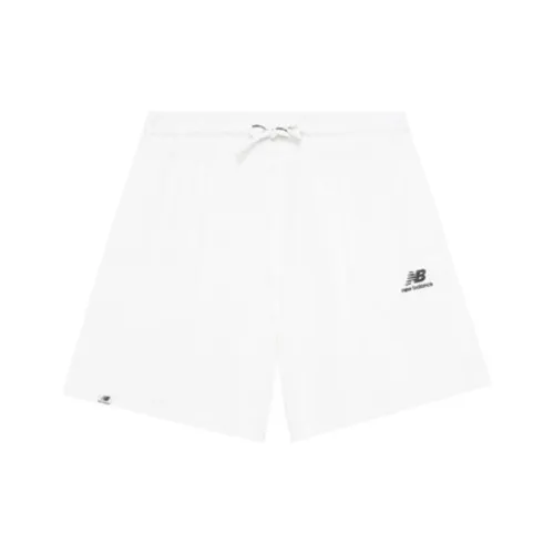 New Balance совместные повседневные шорты Женские Белые