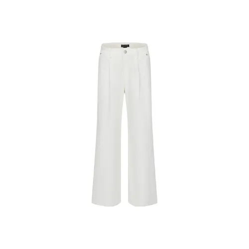 URBAN REVIVO Повседневные брюки Женские Натуральный белый
