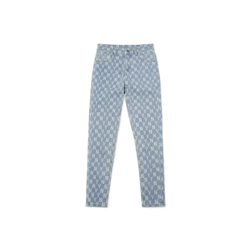 Mlb Base Logo New York Yankees Джинсы Женские Светло-Синий