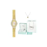 Золото Винтаж Мини Магическое Зеркальце [Тиффани Синий Стандартная Коробка + В комплекте с Ожерельем]