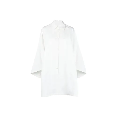 JIL SANDER Белое Женское Длинное Платье с Рукавами