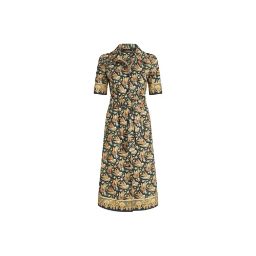 ETRO Черное Женское Короткое Платье с Рукавами
