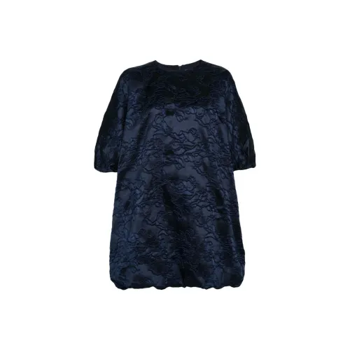 Essentiel Antwerp SS24 Короткое платье с короткими рукавами женское полночный синий