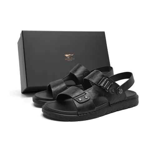 SEPTWOLVES Пляжные сандалии Мужские Черные