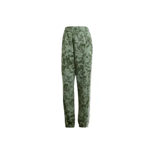 Adidas Originals Свитшот Брюки Трикотажная Ткань Винтаж Тренировочные Брюки Женские Тень Зеленый