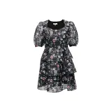 Чёрный подошва с розовым узором