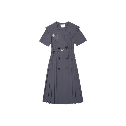 LOFT SHINE Серый Женские Короткие Платья с Рукавами