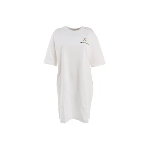 New Balance Michael Leader Белый Женские Короткие Платья с Рукавами