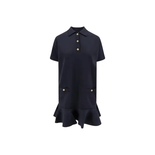 Valentino Короткий рукав Платье Женское Синее