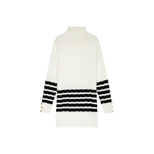 DKNY Длинное платье с длинными рукавами цвет белый