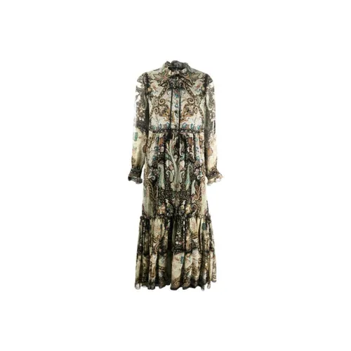ETRO Многоцветные Женские Длинные Платья с Рукавами