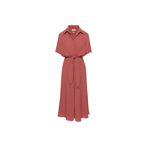 ARITZIA BABATON Аббатство Короткий рукав Платье Короткий рукав Платье Женское Розовый Красный Розовый Красный