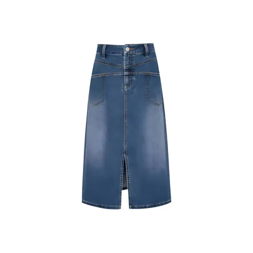Hush Puppies SS24 Denim Long Skirt Women's Blue Хуш Пуппи SS24 Деним Длинная Юбка Женская Синяя
