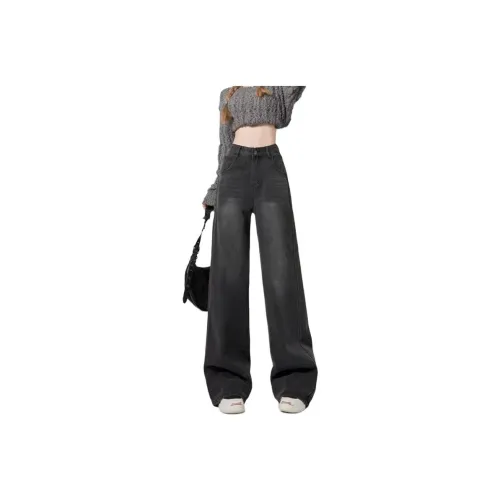 7 SEVFUN Женские джинсы черно-серого цвета