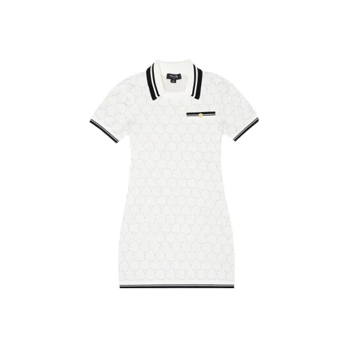 LI NING 1990 LI NING 1990 SS23 Свет Античный Желтый Женские Короткие Платья с Рукавами