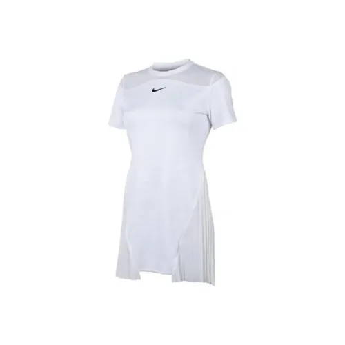 nike Короткий рукав Платье Женское Белое