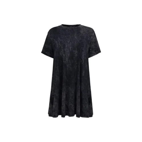 Lululemon All Yours Черное Женское Короткое Платье с Рукавами