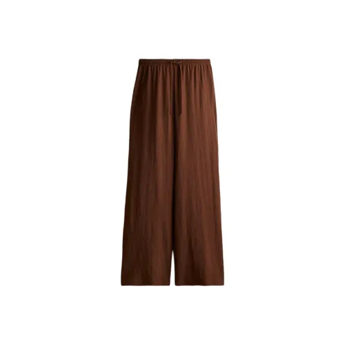 H&M Коричневые Женские Повседневные Брюки