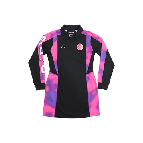 JORDAN Черный Женские Длинные Платья с Длинными Рукавами